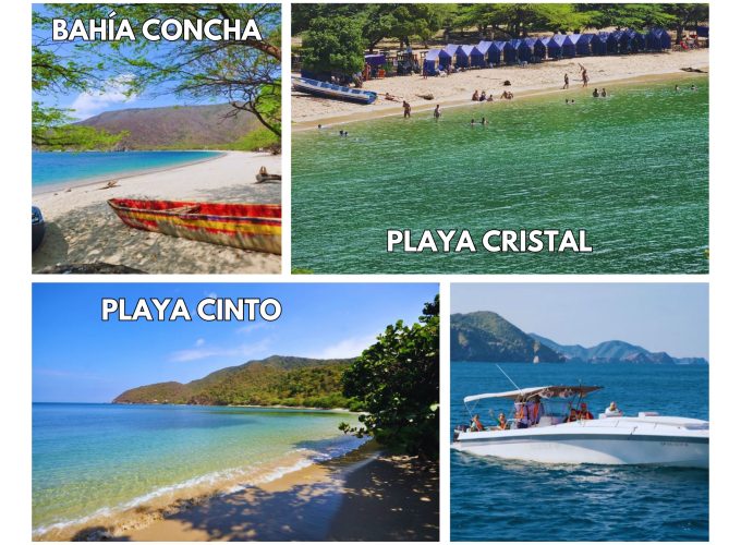 Tour tres playas Parque Tayrona en lancha