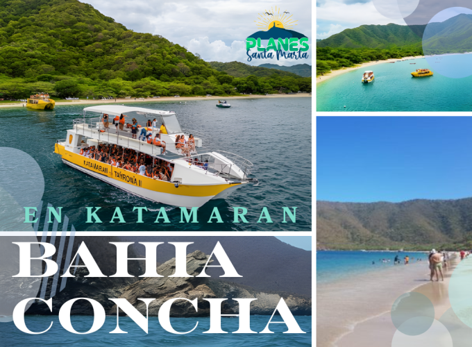 Bahía Concha en Catamaran desde el Rodadero Santa Marta
