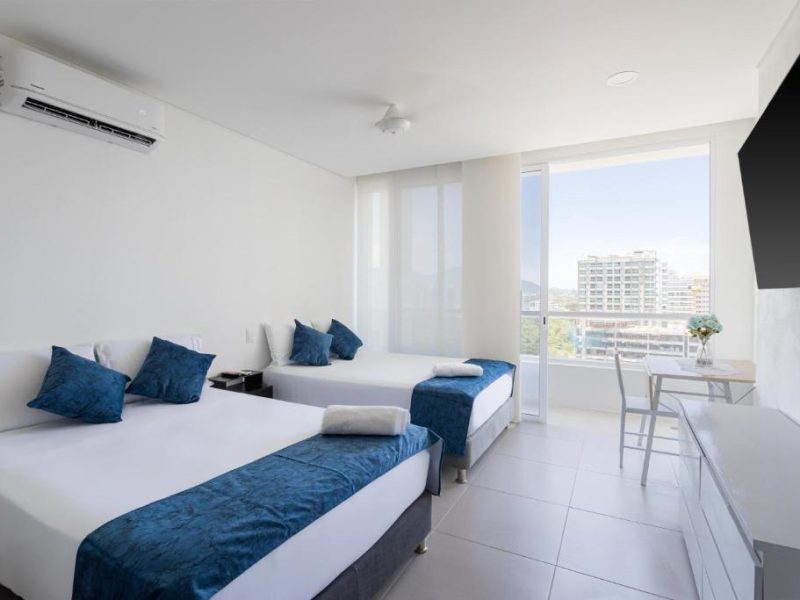 Habitación Suite en el Hotel Porto Horizonte en santa Marta